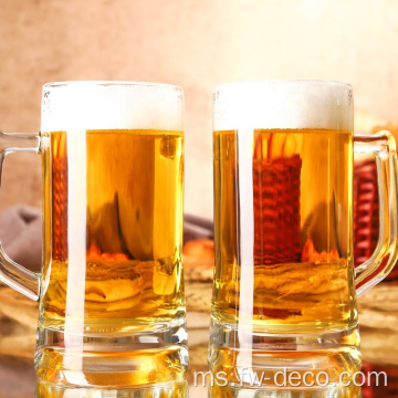 350ml Glass Beer Glasses Mug dengan Pemegang